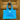 Azure blue upcycled shopping bag