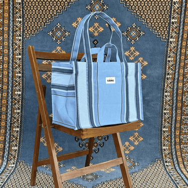 Azur upcycled shopping bag