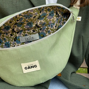 Green upcycled fanny pack
