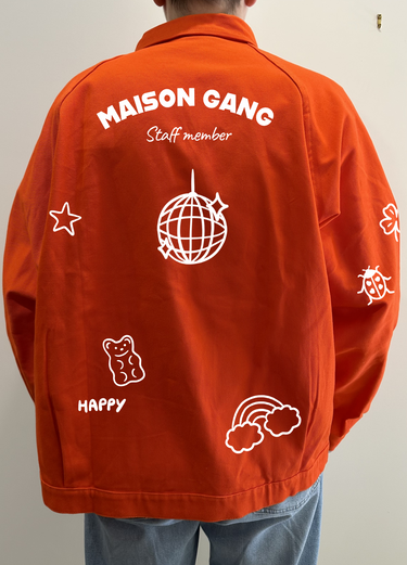 Happy orange unisex work jacket